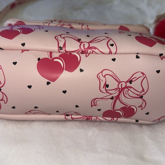 Luv Bestey Johnson Cherry Bow Coquette Pink Red Trashy Y2K Shoulder Purse Bag - Picture 3 of 10